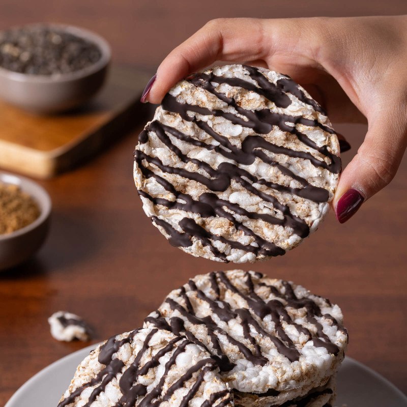 Gallette di riso con cioccolato